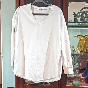 Z Supply V neckline Sloucy Jersey white small